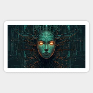 Cypherpunk Evil Cyberpunk AI System Failure Sticker